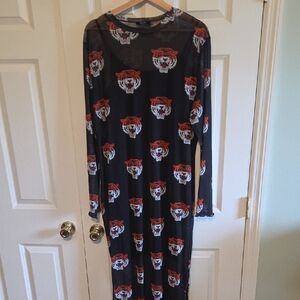 Dressed in LALA Mad About You Black Maxi Dress with Tiger Print